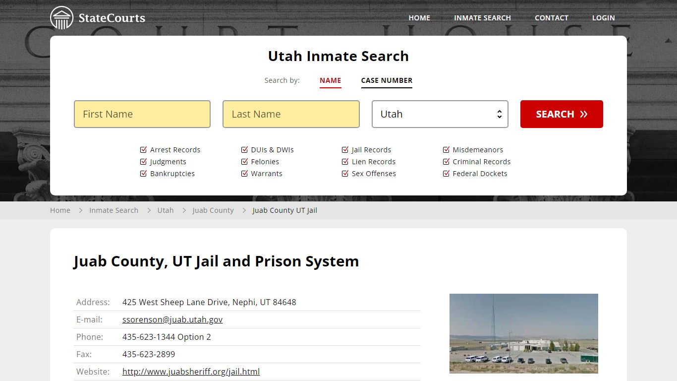 Juab County UT Jail Inmate Records Search, Utah - StateCourts